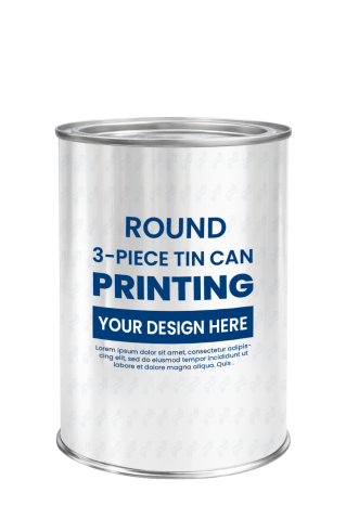 Hộp Thiếc In Đựng Trà 400gr D401 (Φ99x142)